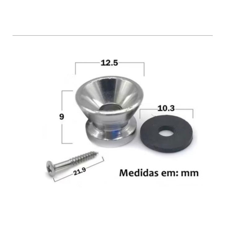 Roldana Para Violão Viola Cromado