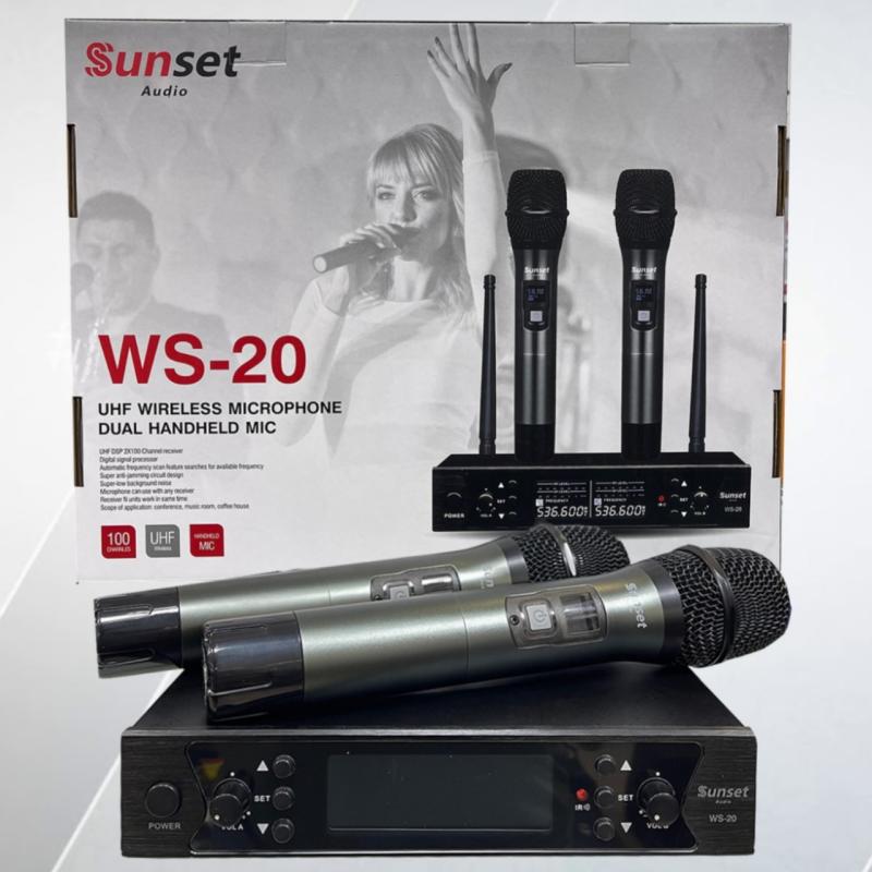Microfone Sunset 2 Bastão WS-20 C/Case - Mão 