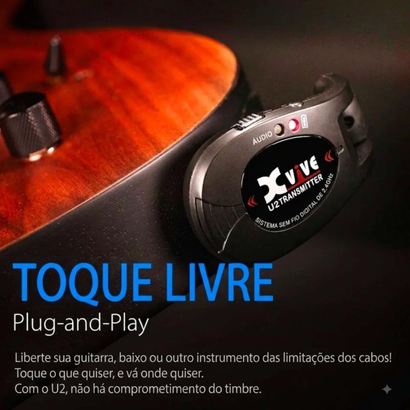 Transmisor Sem Fio X VIVE U2 Para Guitarra- Violão- Baixo